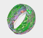 Headband - Trippy Lime Green and Pink Abstract Retro Swirl