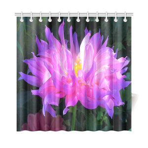 Shower Curtain, Stunning Pink and Purple Cactus Dahlia