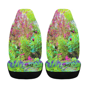 Car Seat Covers, Green Spring Garden Landscape with Peonies