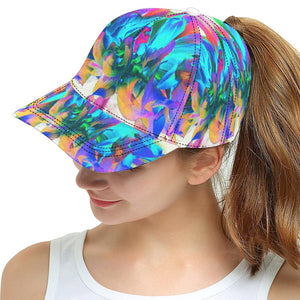 Snapback Hats, Stunning Watercolor Rainbow Cactus Dahlia