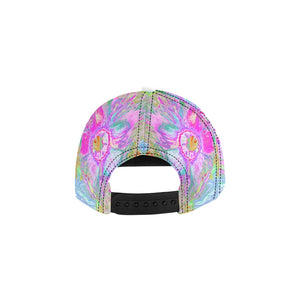 Snapback Hats, Psychedelic Hot Pink and Ultra-Violet Hibiscus