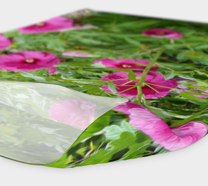 Wide Fabric Headband, Beautiful Deep Pink Hibiscus in the Garden, Face Covering