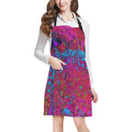Apron with Pockets, Psychedelic Purple Lily Flower Magenta Garden