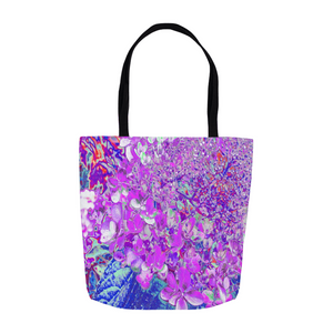 Tote Bags, Elegant Purple and Blue Limelight Hydrangea