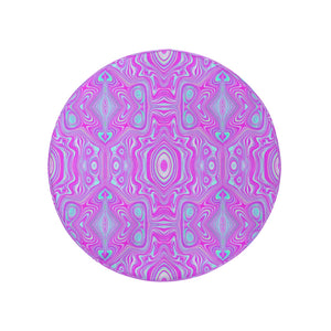 Spare Tire Covers, Trippy Hot Pink and Aqua Blue Abstract Pattern - Medium