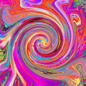 Colorful Rainbow Swirl Retro Abstract Design