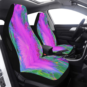 Car Seat Covers, Psychedelic Nature Ultra-Violet Purple Milkweed