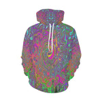 Hoodies for Women, Trippy Hot Pink Abstract Retro Liquid Swirl