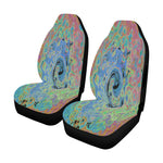Car Seat Covers, Watercolor Blue Groovy Abstract Retro Liquid Swirl