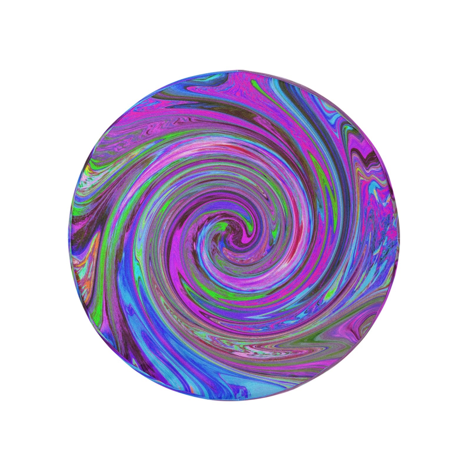 Spare Tire Covers, Colorful Magenta Swirl Retro Abstract Design - Medium