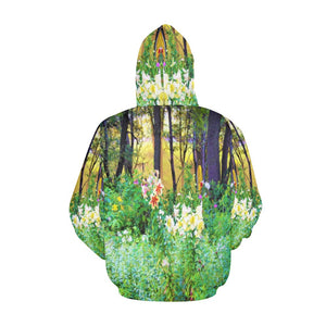 Hoodies for Women, Bright Sunrise with Tree Lilies in My Rubio Garden