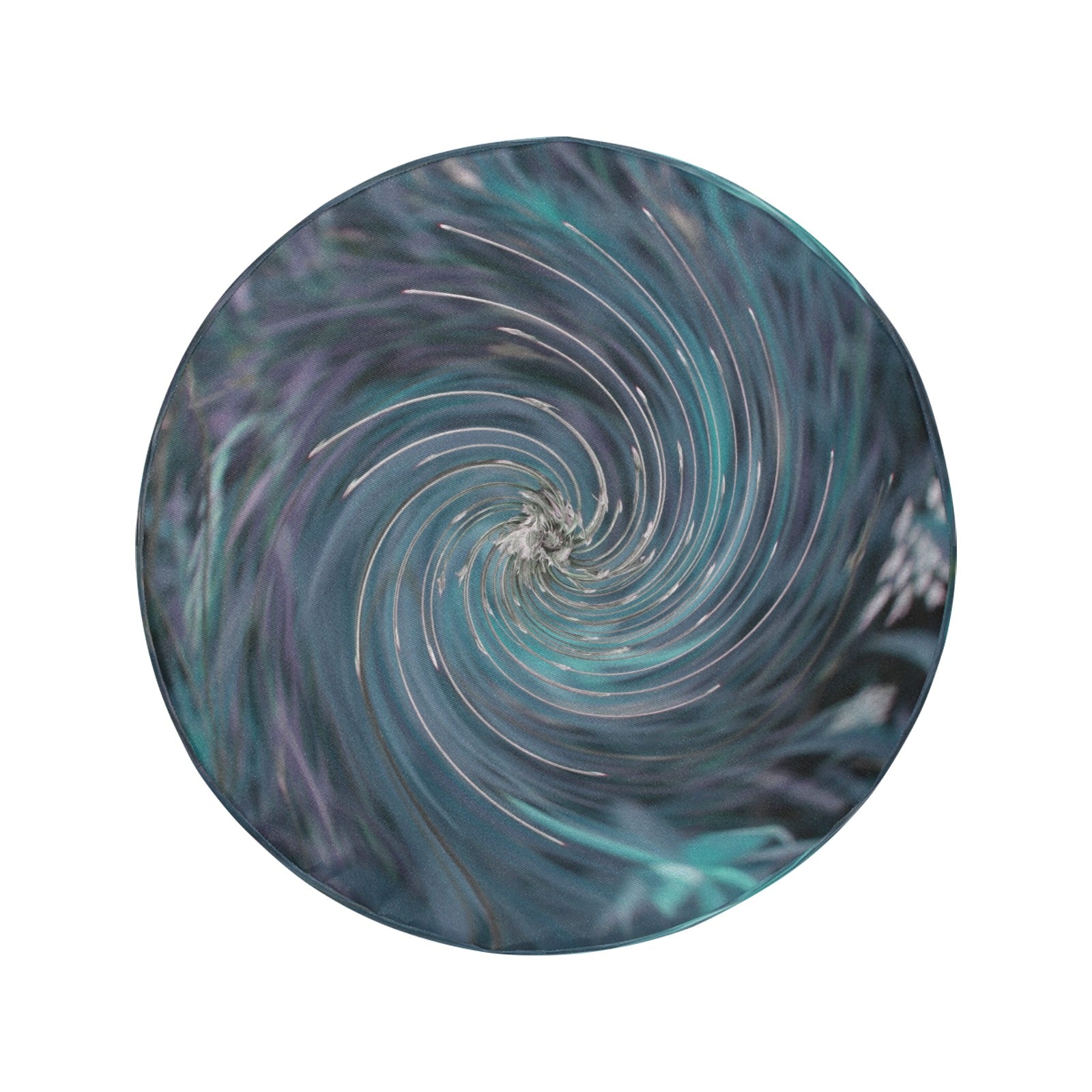 Spare Tire Covers, Cool Abstract Retro Black and Teal Cosmic Swirl - Large