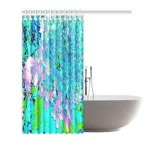 Shower Curtain, Elegant Pink and Blue Limelight Hydrangea
