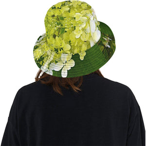Bucket Hats, Elegant Chartreuse Green Limelight Hydrangea