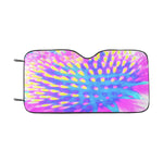 Auto Sun Shade, Pink, Blue and Yellow Abstract Coneflower