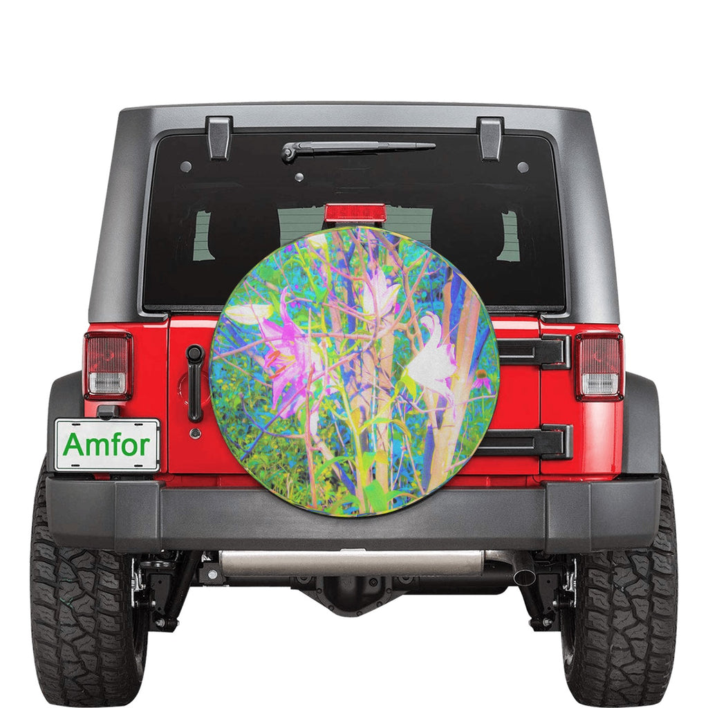Colorful Floral Small Spare Tire Covers
