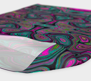 Headbands for Women, Abstract Magenta and Teal Blue Groovy Retro Pattern