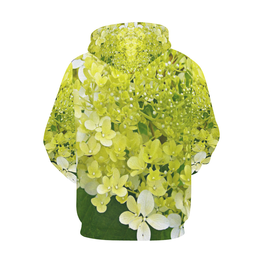 Hoodies for Women, Elegant Chartreuse Green Limelight Hydrangea