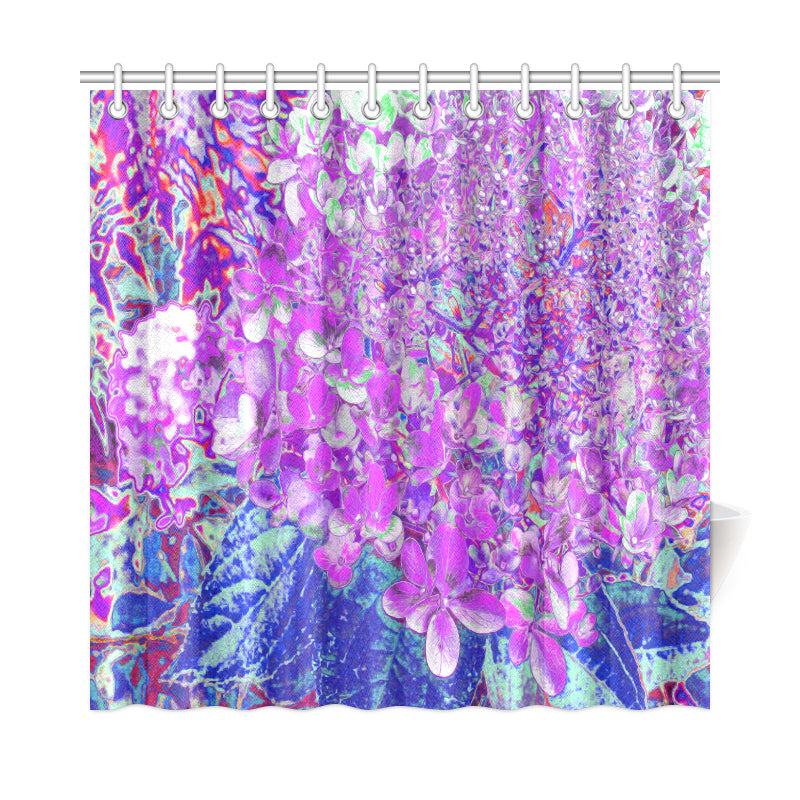 Shower Curtains, Elegant Purple and Blue Limelight Hydrangea