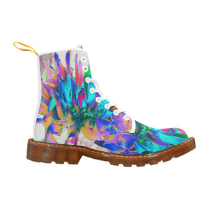 Boots for Women, Stunning Watercolor Rainbow Cactus Dahlia