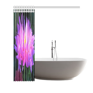 Shower Curtain, Stunning Pink and Purple Cactus Dahlia