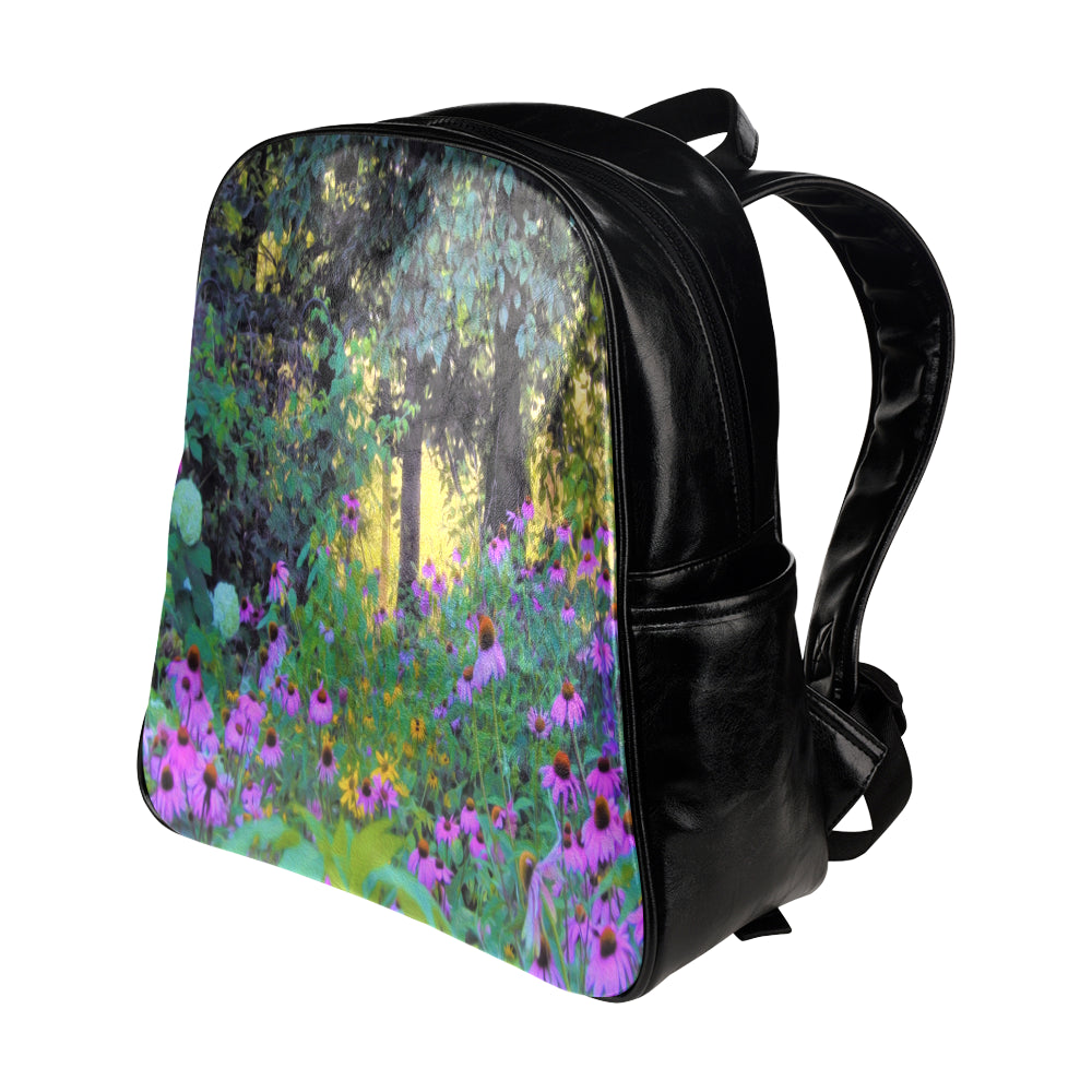 Backpack – Faux Leather, Hazy Morning Sunrise in My Rubio Garden