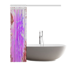 Shower Curtains, Elegant Ultra-Violet Decorative Dahlia Flower