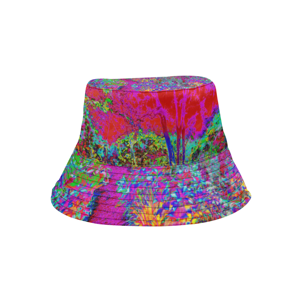 Bucket Hats, Psychedelic Impressionistic Garden Landscape