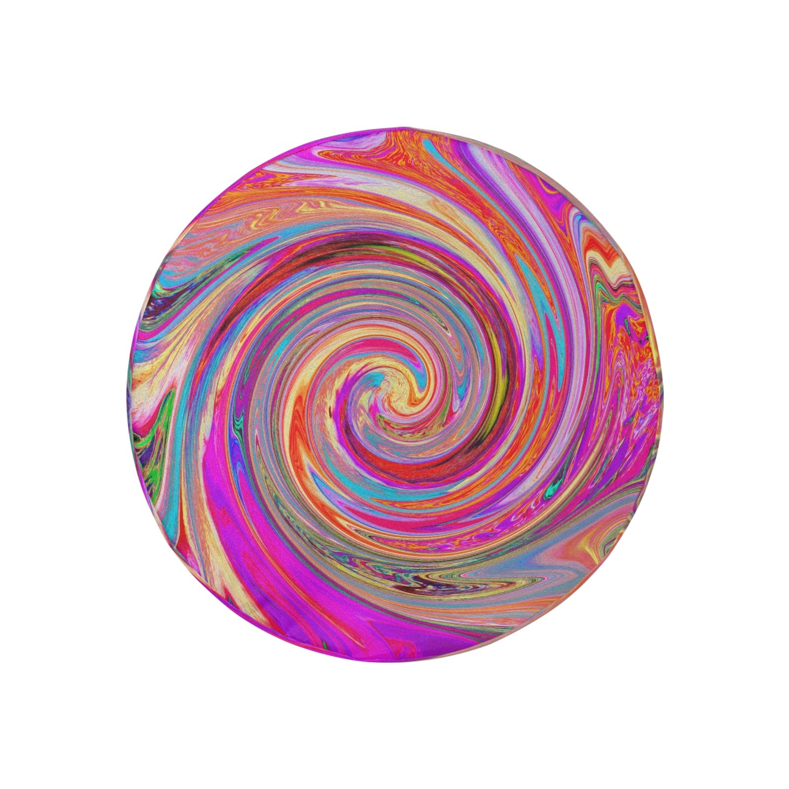 Spare Tire Covers, Colorful Rainbow Swirl Retro Abstract Design - Small