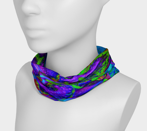 Headbands for Women, Psychedelic Purple and Lime Green Lily Flower