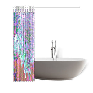 Shower Curtains, Elegant Aqua and Purple Limelight Hydrangea Detail - 72 x 72
