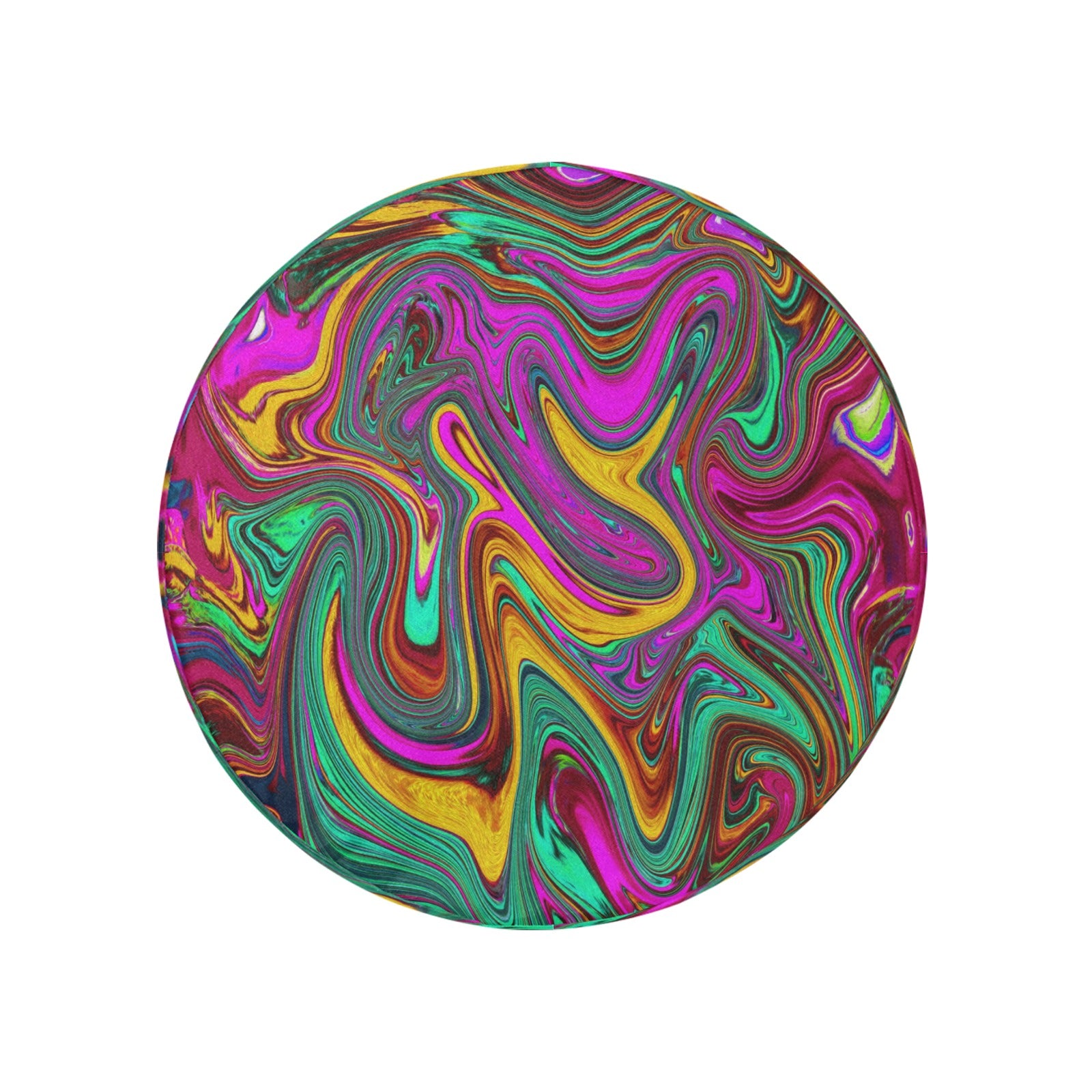 Spare Tire Covers, Marbled Hot Pink and Sea Foam Green Abstract Art - Medium