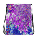 Drawstring Bags, Elegant Purple and Blue Limelight Hydrangea
