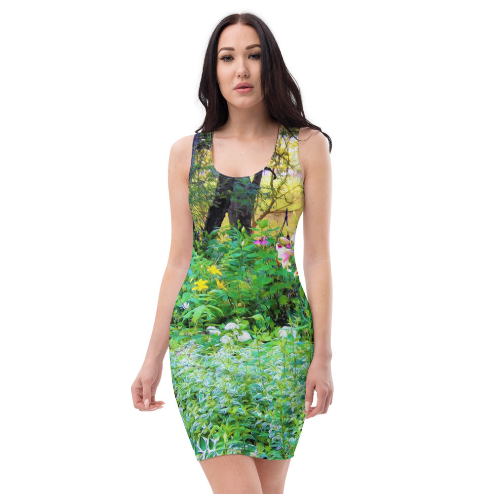 Bodycon Dresses, Bright Sunrise with Tree Lilies in My Rubio Garden