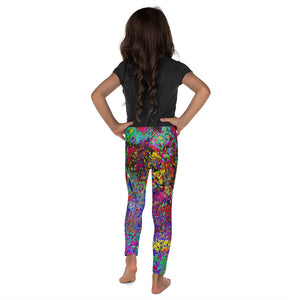 Kid's Leggings for Girls and Boys, Psychedelic Impressionistic Garden Landscape