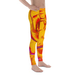Men's Leggings - Autumn Yellow, Orange and Red Sedum Rosette