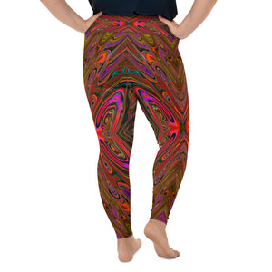 Abstract Butterfly Plus Size Yoga Leggings