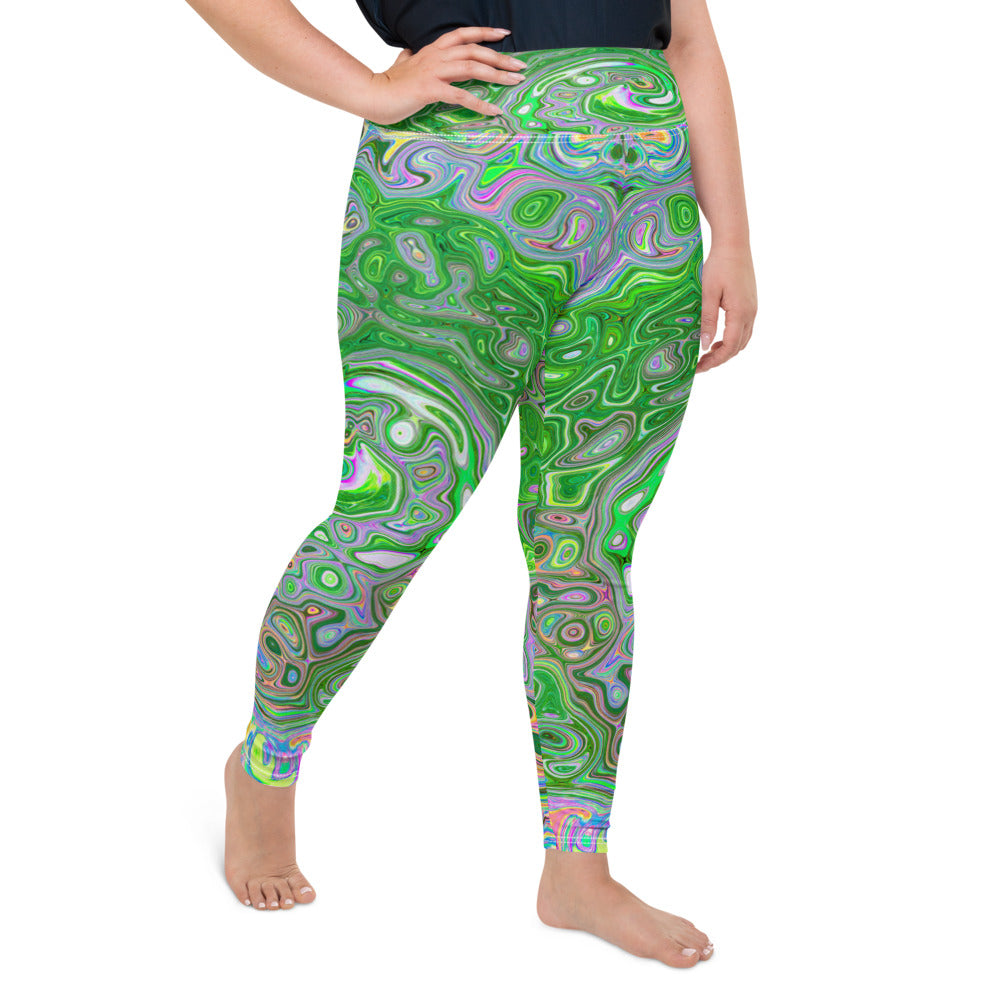 Colorful Groovy Plus Size Leggings