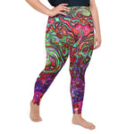 Colorful Groovy Plus Size Leggings