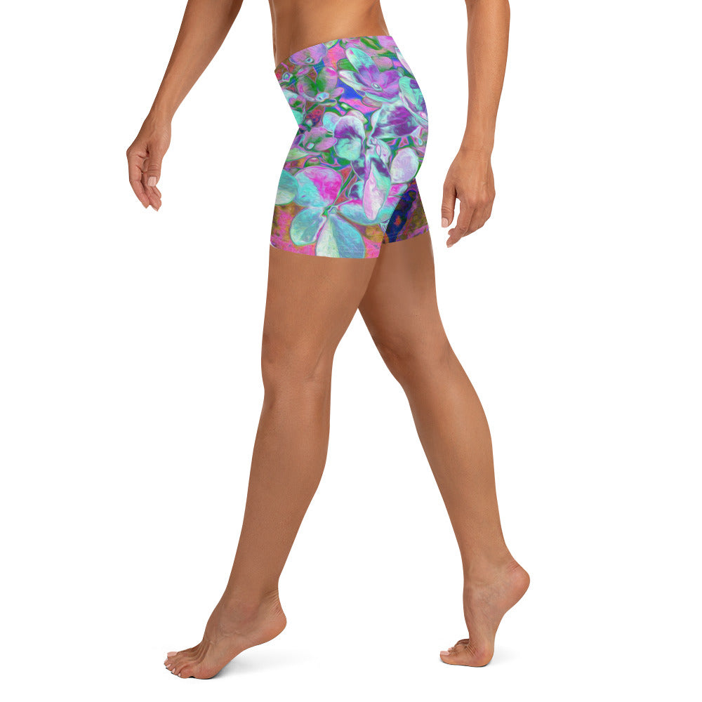 Colorful Floral Spandex Shorts