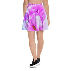 Skater Skirts for Women, Stunning Double Pink Peony Flower Detail