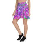 Colorful Floral Skater Skirt for Women
