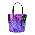 Tote Bags, Spooky Black and Crimson Lily Garden Landscape