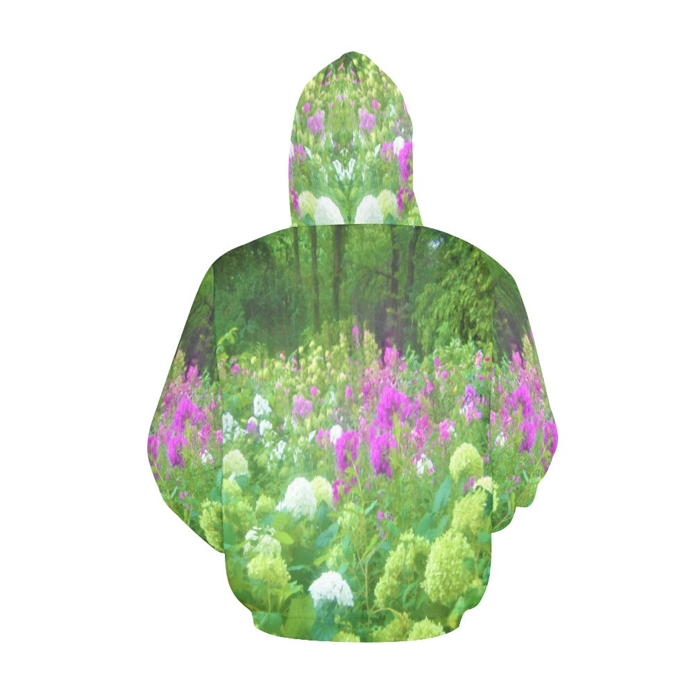 Hoodies for Women, Annabella Hydrangeas and Purple Garden Landscape