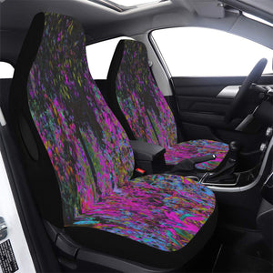 Car Seat Covers, Psychedelic Hot Pink and Black Garden Sunrise