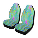 Car Seat Covers, Pink Rose of Sharon Impressionistic Garden