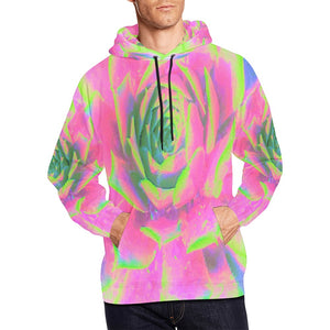 Pink and Green Hoodies for Men
