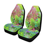 Car Seat Covers, Green Spring Garden Landscape with Peonies