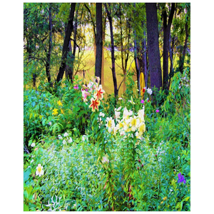 Posters, Bright Sunrise with Tree Lilies in My Rubio Garden - Vertical