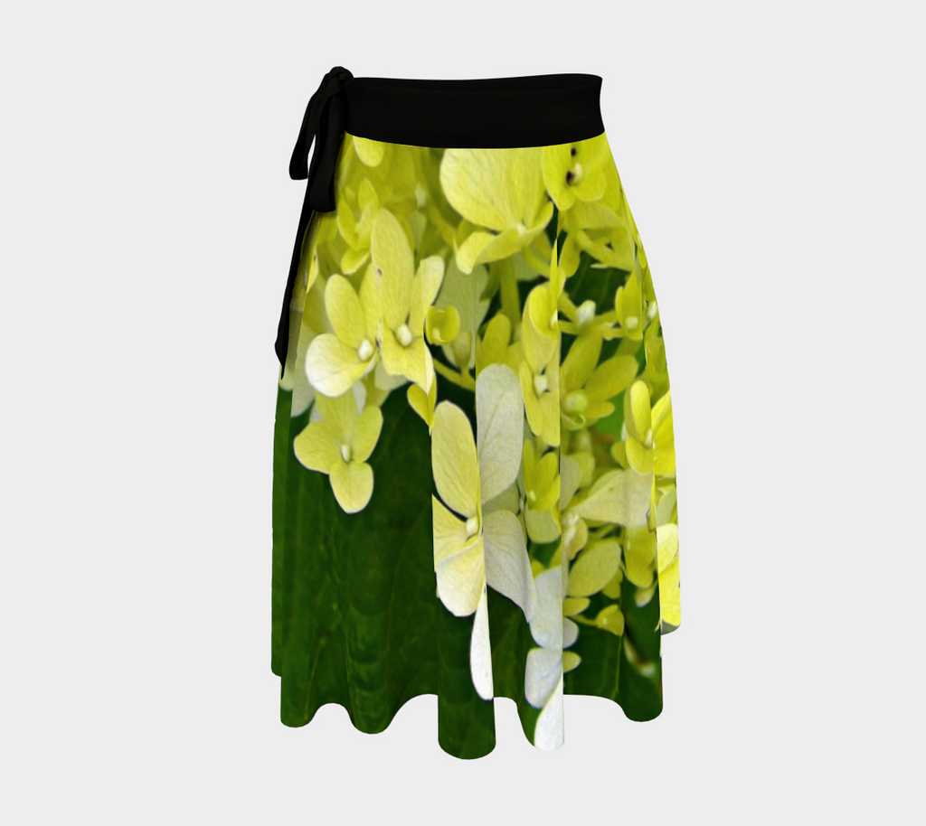Wrap Skirts, Elegant Chartreuse Green Limelight Hydrangea